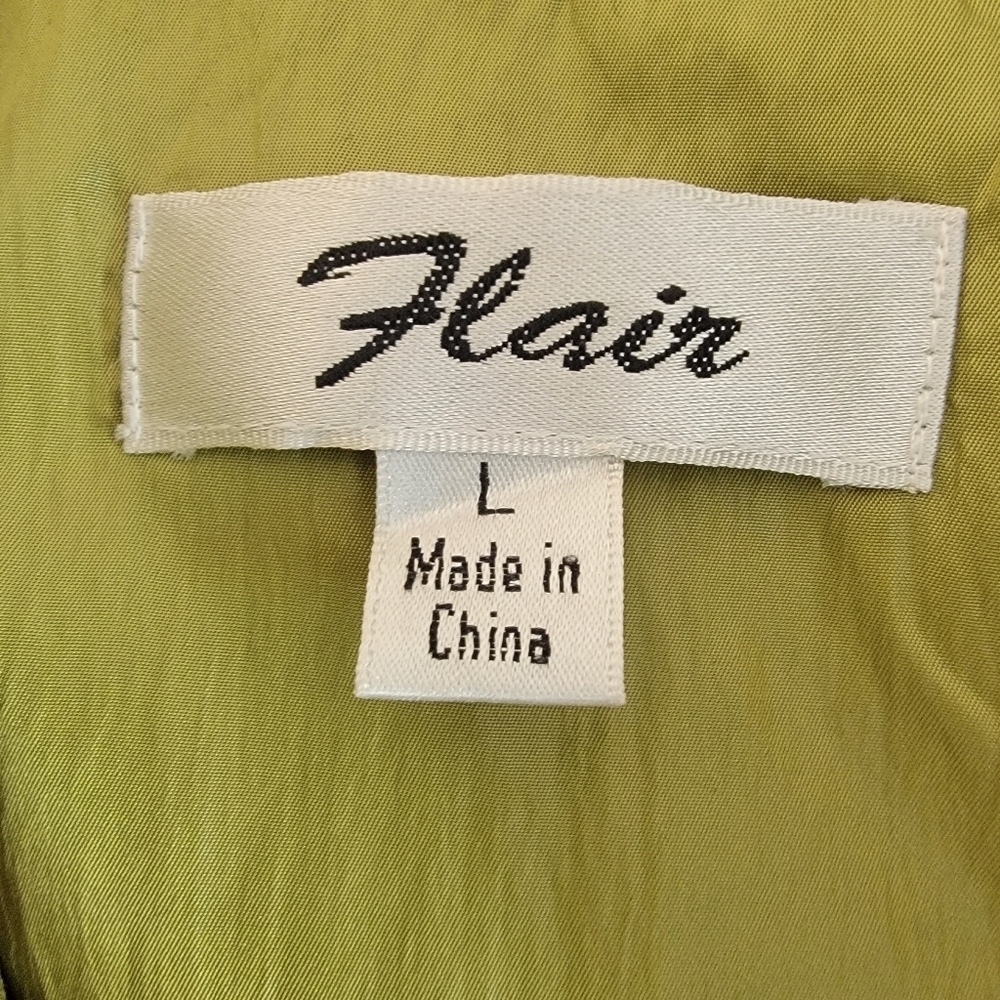 Flair Ruffle Neck Lightweight Jacket Business Casual Sz L - Picture 6 of 6